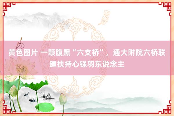 黄色图片 一颗腹黑“六支桥”，通大附院六桥联建扶持心铩羽东说念主