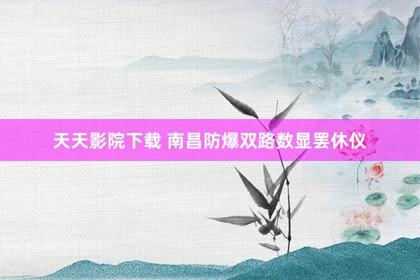 天天影院下载 南昌防爆双路数显罢休仪